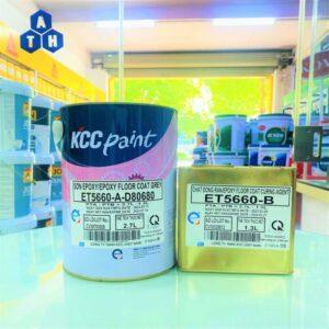 Sơn Epoxy KCC ET5660- grey- Màu xám hệ lăn 4L